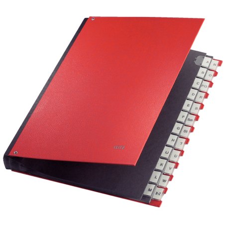 Leitz 59240025 divider book Red Cardboard, Polypropylene (PP) A4