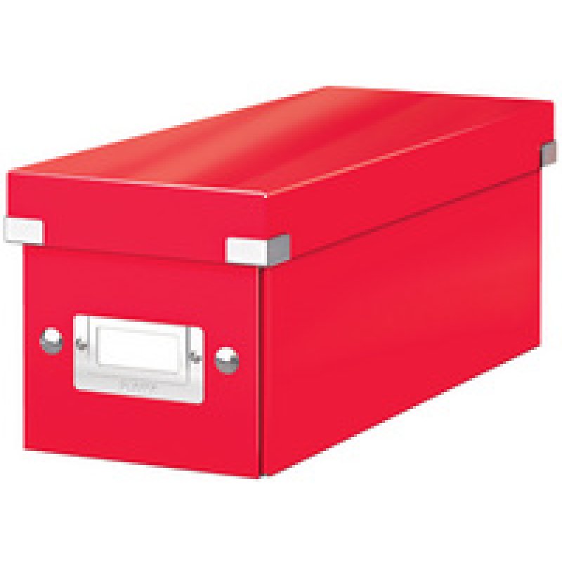LEITZ Boîte de rangement pour CD Click & Store WOW, rouge