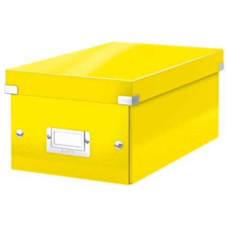 Leitz Click & Store WOW optical disc storage box 40 discs Yellow Hardboard