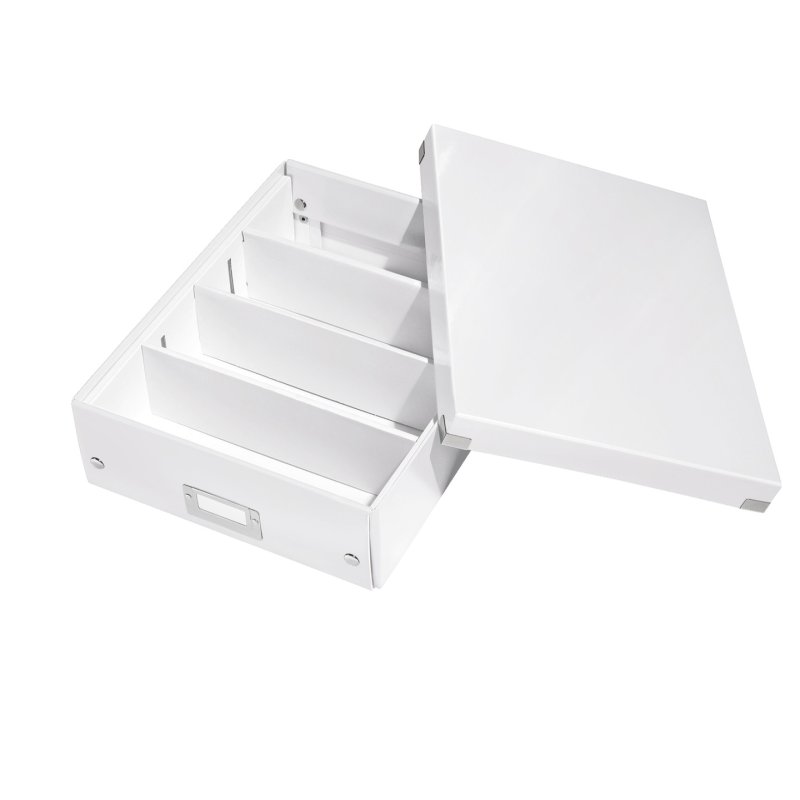 LEITZ Boîte de rangement Click & Store WOW, grand, blanc