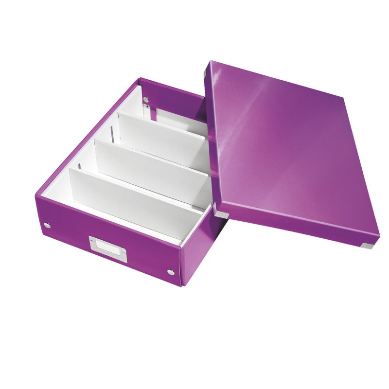 LEITZ Boîte de rangement Click & Store WOW, grand, violet