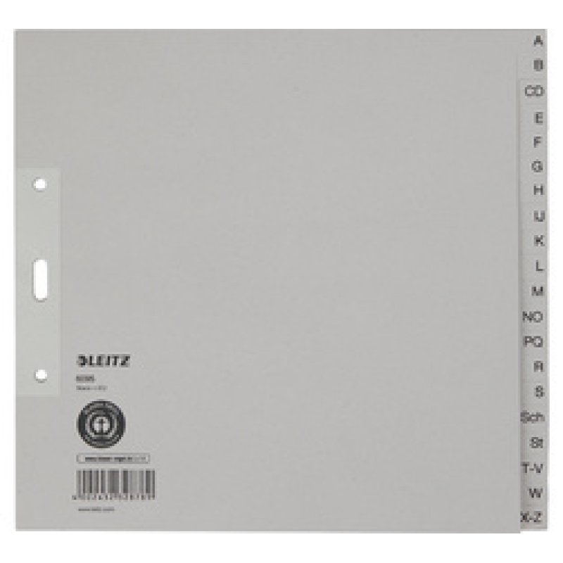 LEITZ Intercalaires en papier naturel, A-Z, A4, mi-hauteur