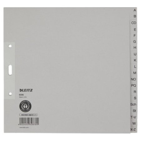 LEITZ Intercalaires en papier naturel, A-Z, A4, mi-hauteur