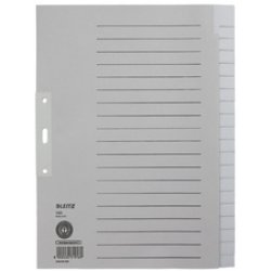LEITZ Intercalaires en papier naturel, blanc, A4, 20 touches