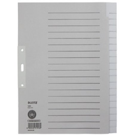 LEITZ Intercalaires en papier naturel, blanc, A4, 20 touches