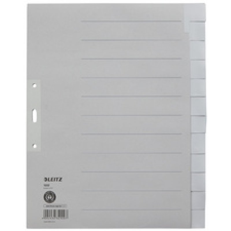 LEITZ Intercalaires en papier naturel, blanc, A4, 20 touches