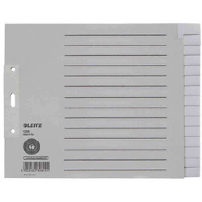 LEITZ Intercalaires en papier naturel, blanc, A4, 20 touches