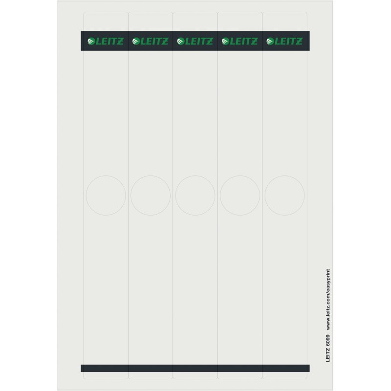 Leitz 60990085 étiquette auto-collante Rectangle Gris