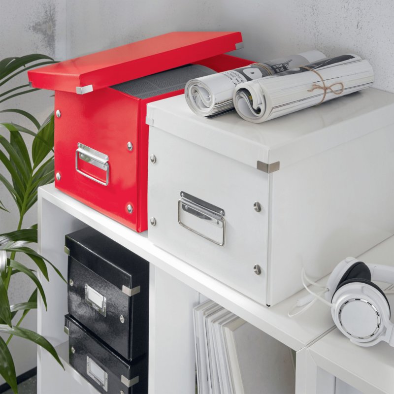 LEITZ Boîte de rangement Click & Store WOW Cube L, rouge