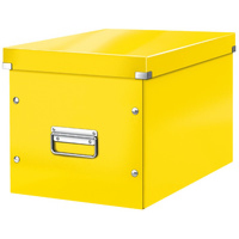LEITZ Boîte de rangement Click & Store WOW Cube M, jaune