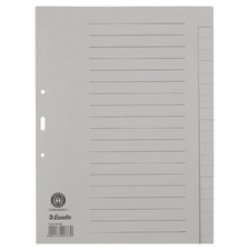 Esselte Intercalaires en papier naturel, uni, A4, 20 touches