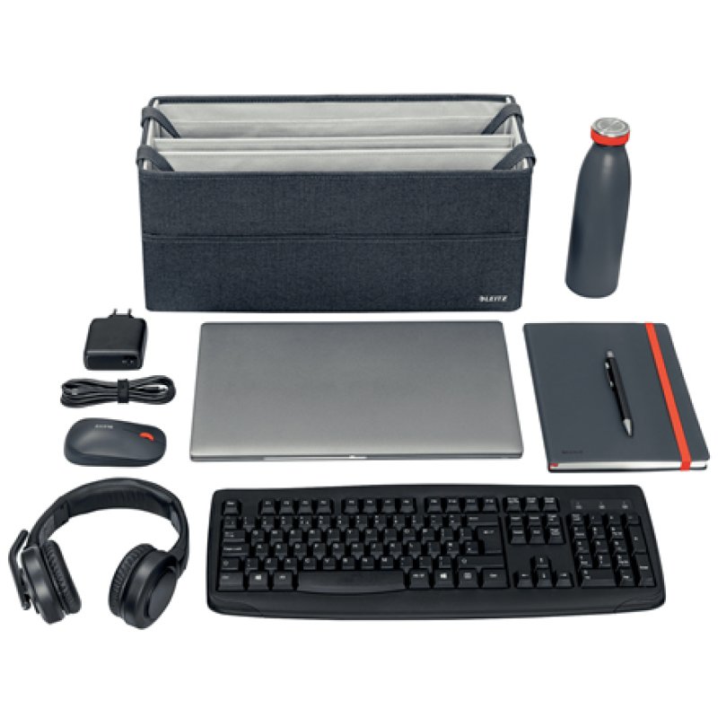 LEITZ Sac de rangement Hot Desking, en tissu, gris velours