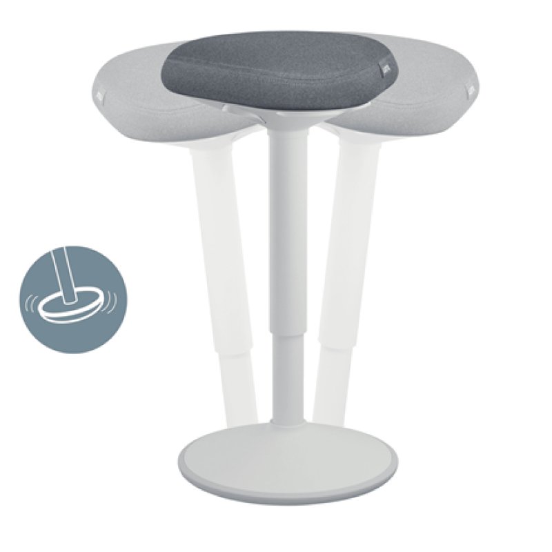 LEITZ Tabouret assis-debout Ergo Active, assise confort,gris