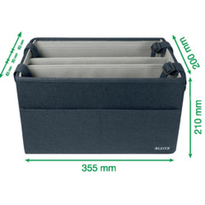 LEITZ Sacoche Desk Sharing, en tissu, gris velours