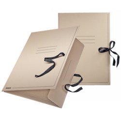 Esselte Carton à dessin, A3, avec cordons, brun naturel