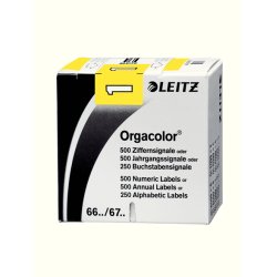 LEITZ Etiquette numérique Orgacolor "1", rouleau, jaune