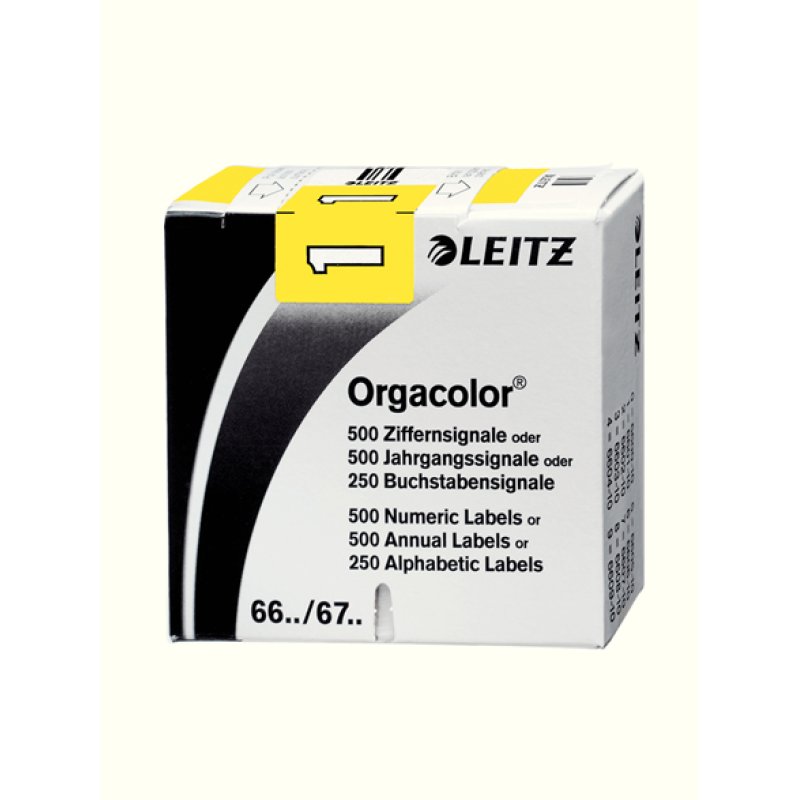 LEITZ Etiquette numérique Orgacolor "1", rouleau, jaune