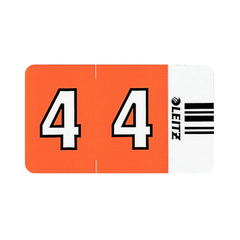 Leitz Orgacolor self-adhesive label Rounded rectangle Orange