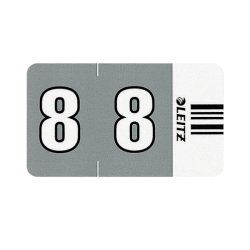Leitz Orgacolor self-adhesive label Rounded rectangle Grey