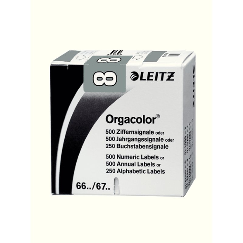 Leitz Orgacolor self-adhesive label Rounded rectangle Grey