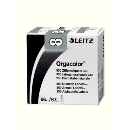 Leitz Orgacolor self-adhesive label Rounded rectangle Grey