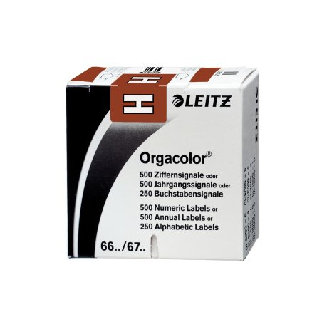 Leitz Orgacolor self-adhesive label Rounded rectangle Brown