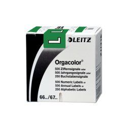 Leitz Orgacolor self-adhesive label Rounded rectangle Green