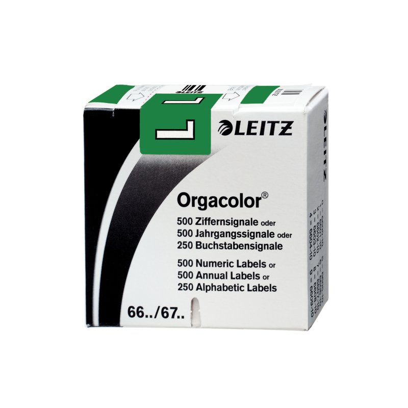 Leitz Orgacolor self-adhesive label Rounded rectangle Green