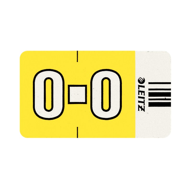 LEITZ onglet alphabétique "O" sur rouleau, jaune, adhésif