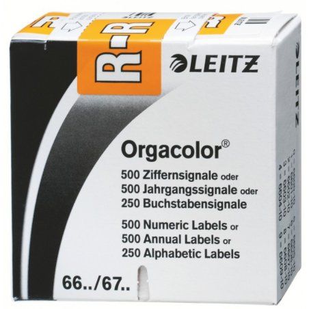 Leitz Orgacolor self-adhesive label Rounded rectangle Orange