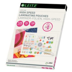 LEITZ Pochette de plastification Speed, A4, brillant, 250