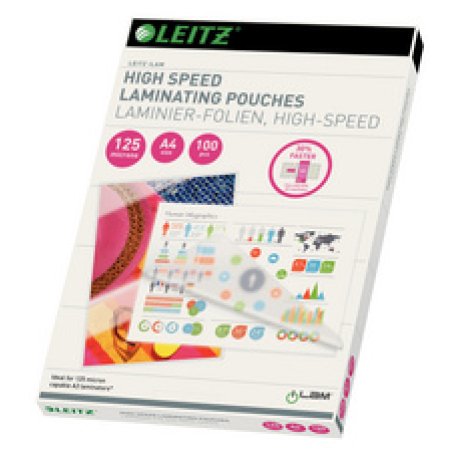 LEITZ Pochette de plastification Speed, A4, brillant, 250