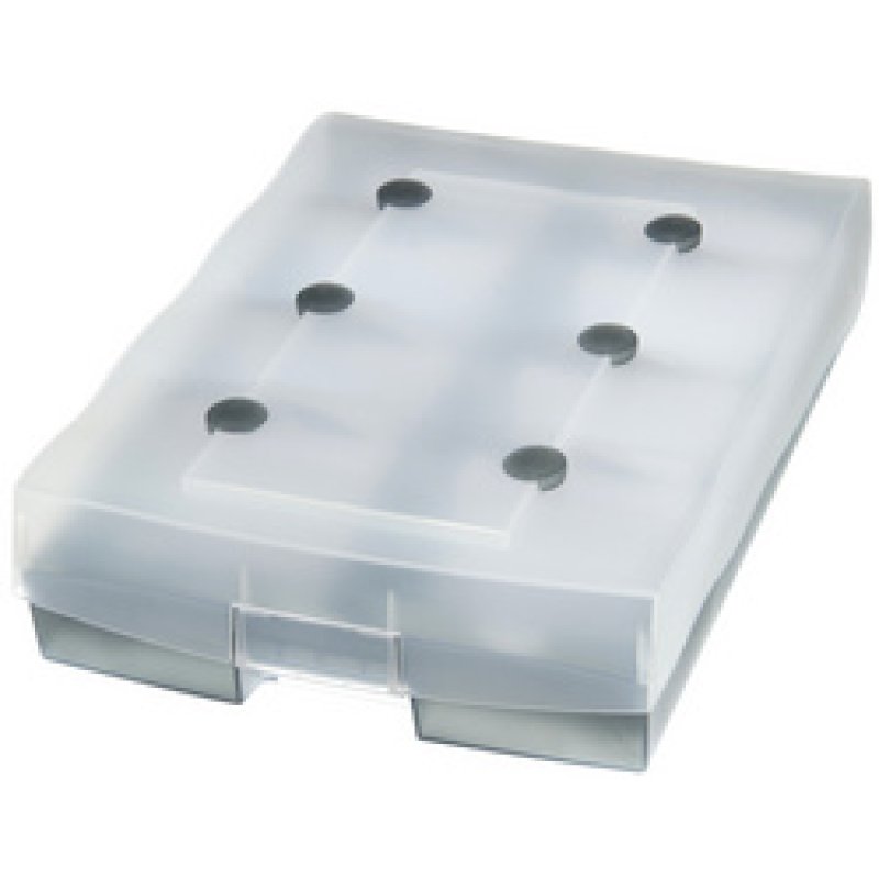 HAN Boîte à fiches CROCO DUO, A8 paysage, gris translucide