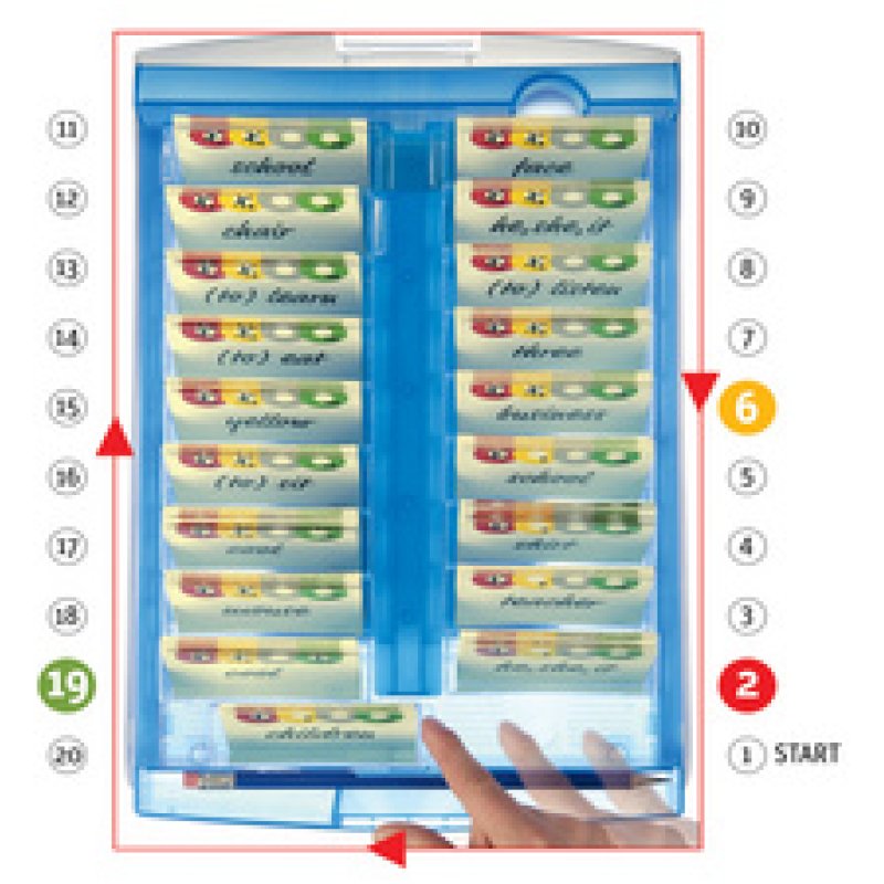 HAN Boîte à fiches CROCO 2-6-19, A8 paysage,gris translucide