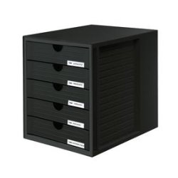 HAN Module de classement SYSTEMBOX, 5 tiroirs, noir