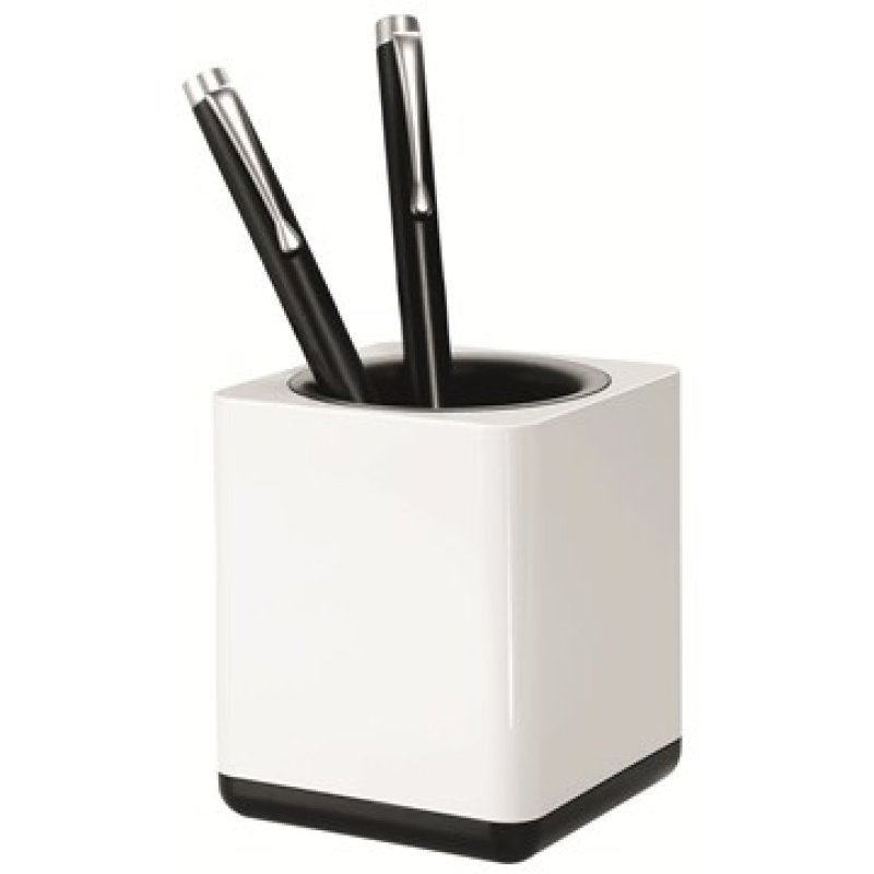 HAN Pot à crayons i-Line, plastique, blanc/noir