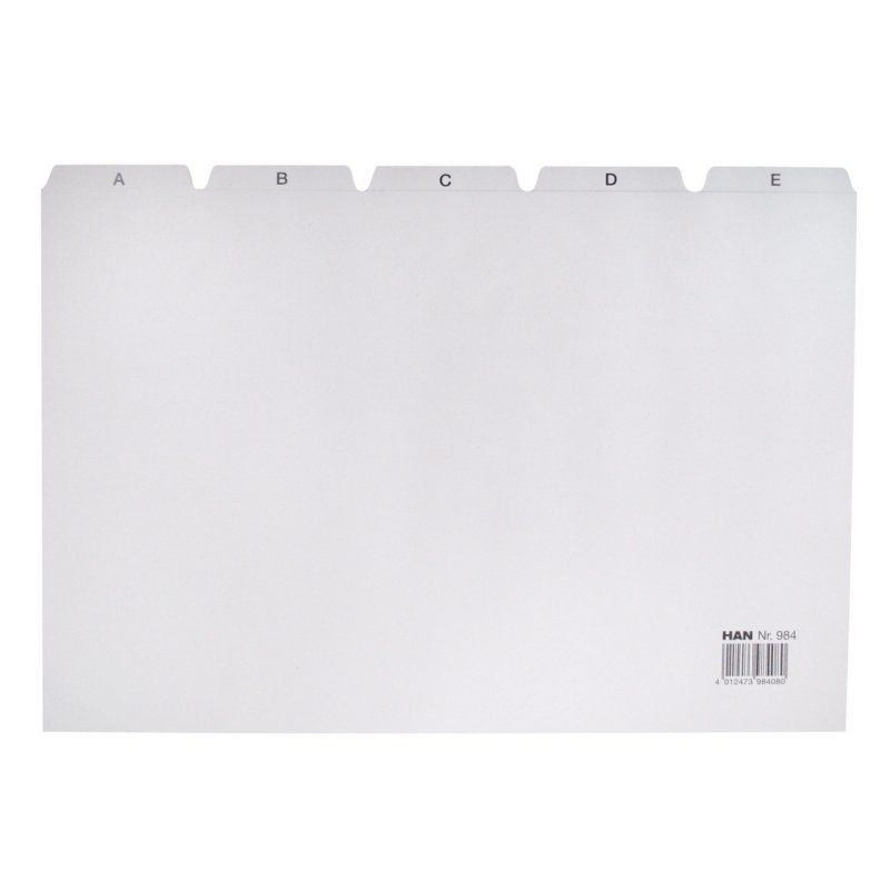 HAN Register A-Z, A4 quer intercalaire Noir, Gris 25 pièce(s)