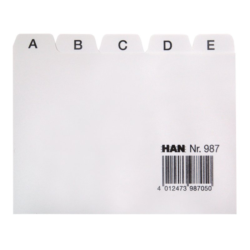 HAN Index alphabétique A-Z, PP, A7 paysage, 25 onglets, gris
