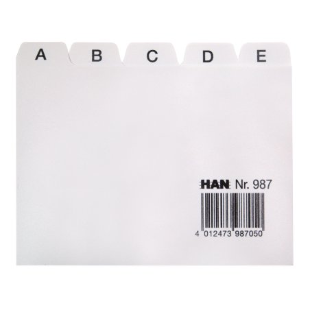 HAN Register A-Z, A7 quer intercalaire Blanc