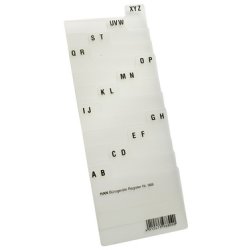 HAN Index alphabétique A-Z, PP, A8 paysage, translucide, 12