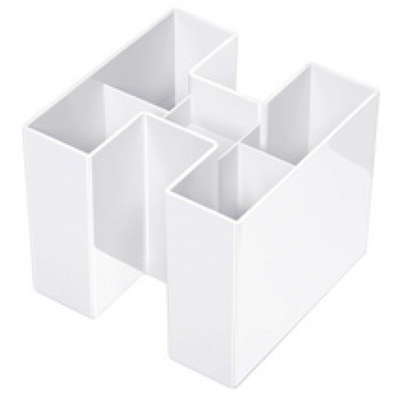 HAN Multipot à crayons BRAVO, 5 compartiments, blanc