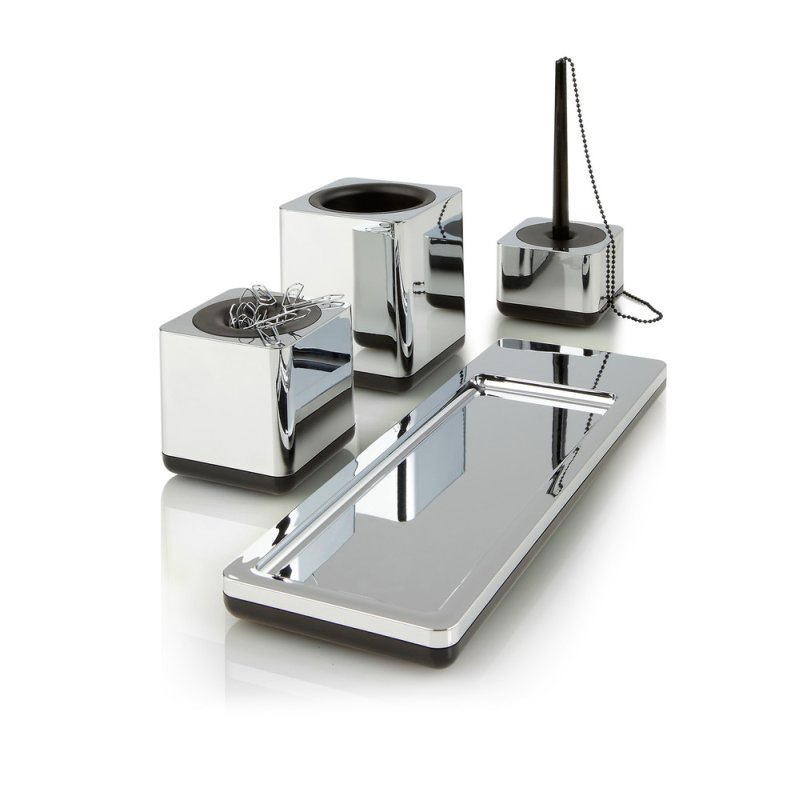 HAN Distributeur de trombones i-Line, plastique, chrome/noir