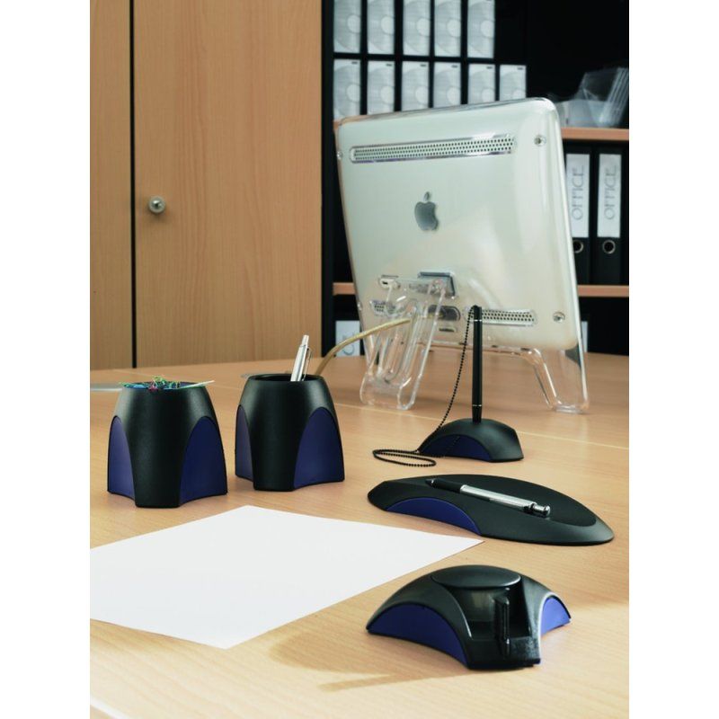 HAN Delta pen/pencil holder Metal, Plastic Black, Blue