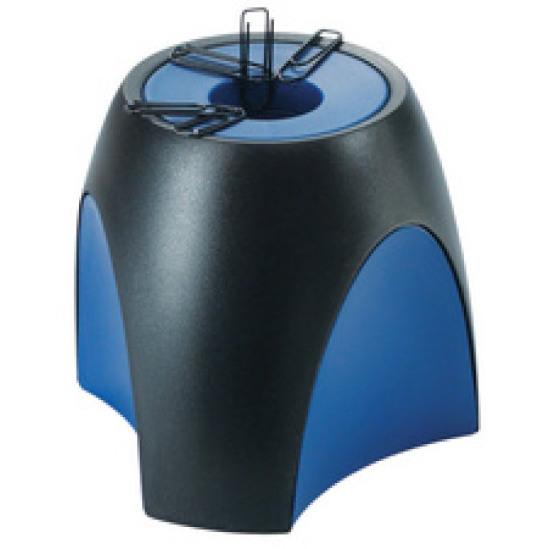 HAN Distributeur de trombones DELTA, polystyrène, noir/bleu