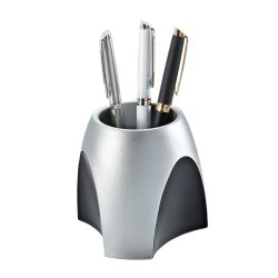 HAN Pot à crayons DELTA Silber Edition, argent/noir