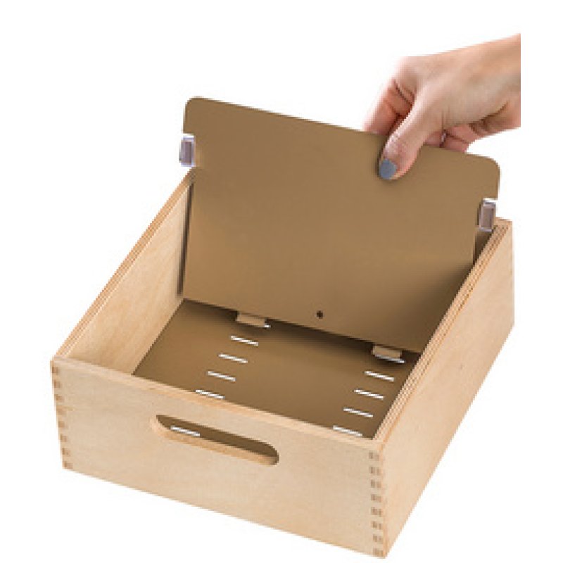 HAN Bac à fiches en bois pour 1.500 fiches, A6 paysage
