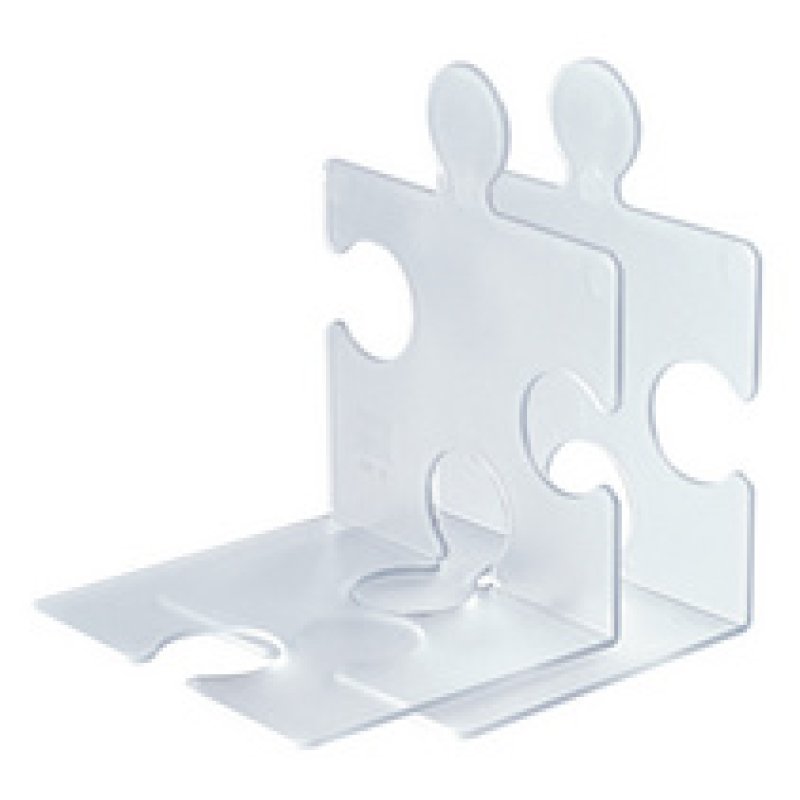 HAN Serre-livres PUZZLE, set de 2, bleu translucide