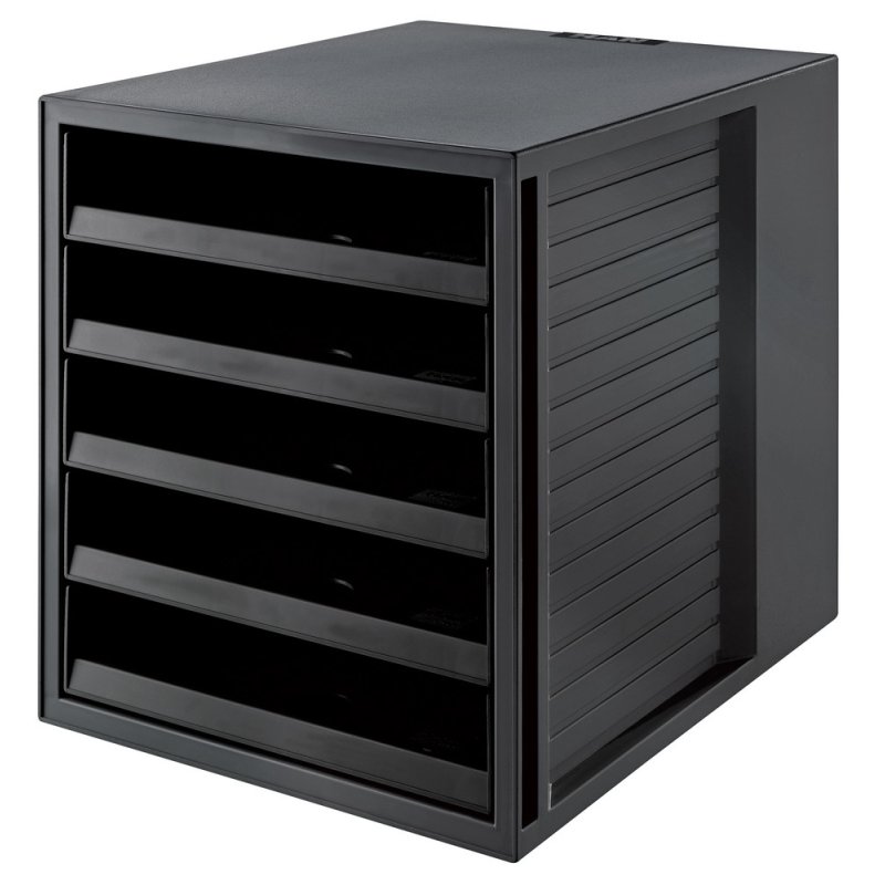 HAN 14018-13 bac de rangement de bureau Noir