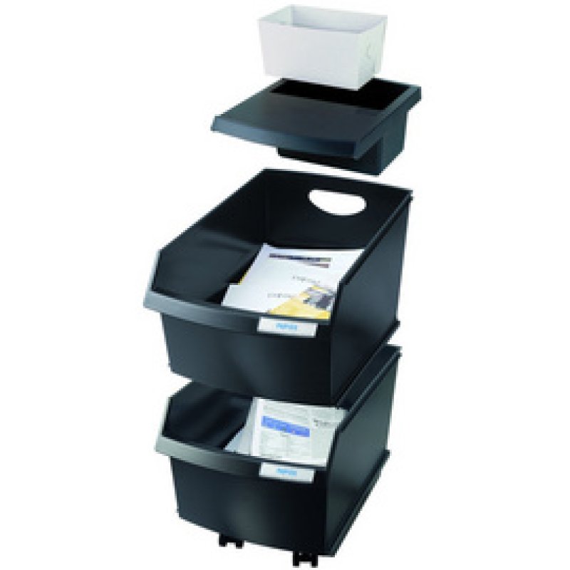 HAN Bac à papier LOGO-DRIVE, polystyrène, 25 litres, gris