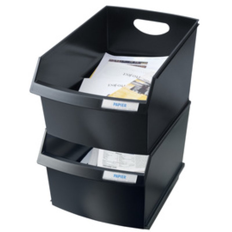 HAN Couvercle pour corbeille à papier LOGO-DRIVE, noir